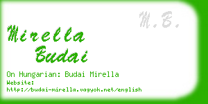 mirella budai business card